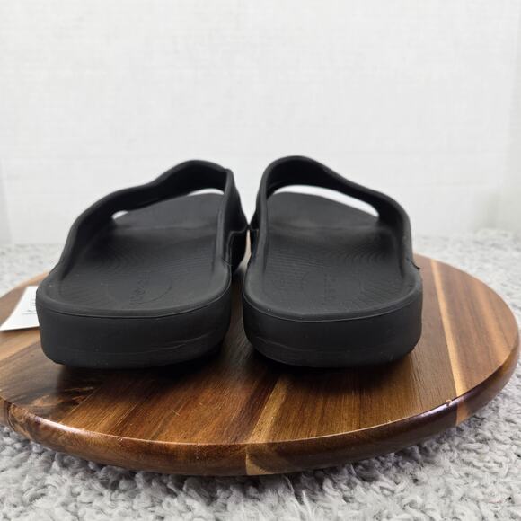 Oofos Ooahh Black Recovery Comfort Casual Daily Lifestyle Slide Sandals Mens 9 - Picture 2 of 13